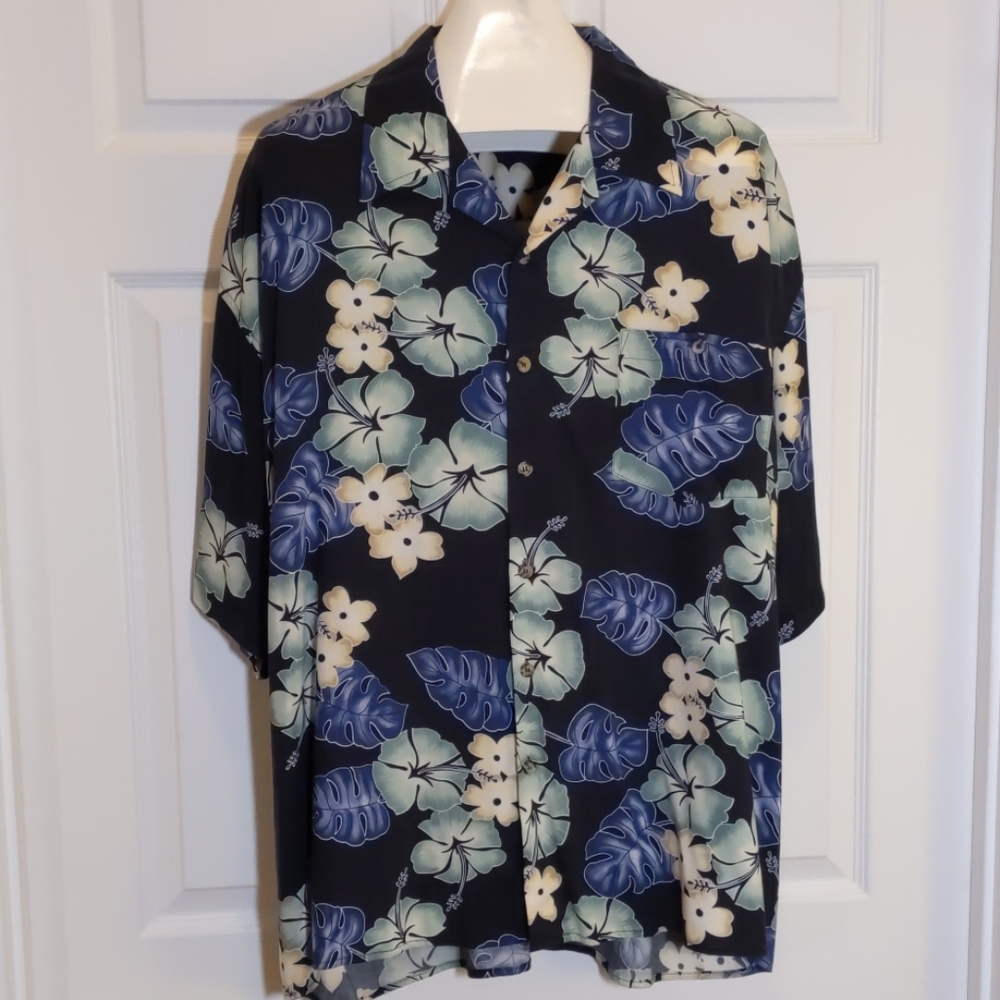 Damante Tropical Pattern Short Sleeve Shirt 2XL